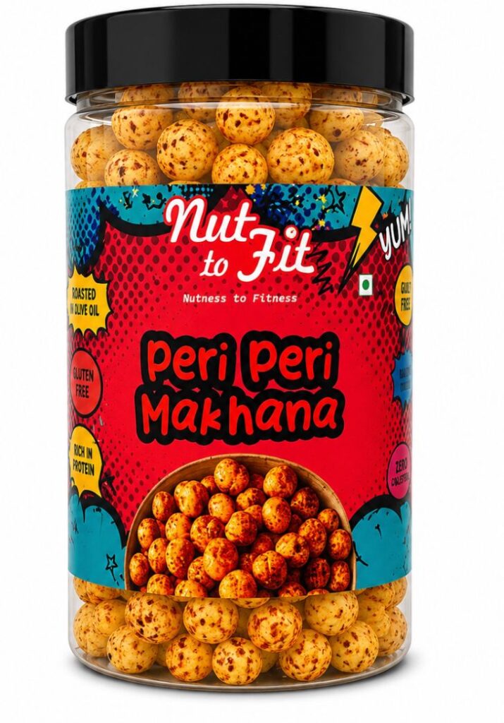 Peri Peri - Flavoured Makhana - Roasted in Olive Oil- 75 gms PET JAR